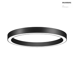 wall and ceiling luminaire BIRO CIRCLE round, switchable LED IP20, black 