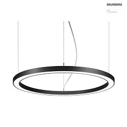 LED Pendel-Ringleuchte BIRO CIRCLE, IP20,  60cm / 5cm, direkt, 40W 3000K 4023lm, schaltbar, schwarz