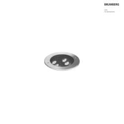 floor recessed luminaire LANKA-R round, adjustable, passable, switchable IP67, stainless steel 