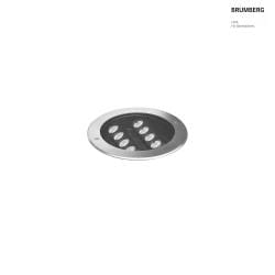 floor recessed luminaire LANKA-R round, adjustable, passable, switchable IP67, stainless steel 