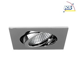 Recessed HV spot GU10, max. 50W, square, chrome