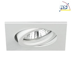 Recessed HV spot GU10, max. 50W, square, white