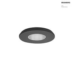 LED Einbaudownlight ZONDRA, 10W, 3000K, 790lm, IP20, 230V AC, 50 Hz, rund, starr, schwarz