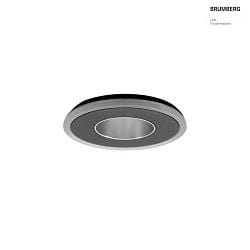 LED Einbaudownlight ZONDRA, 10W, 3000K, 660lm, IP20, 230V AC, rund, starr, schwarz