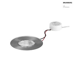 Eclairage d'extrieur encastr BB20 rond, rigide IP65, nickel mat gradable