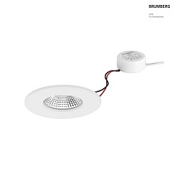 outdoor recessed luminaire BB20 round, rigid IP65, powder coated, white matt dimmable