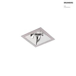 ceiling recessed luminaire APOLLO MINI square, direct IP20, silver dimmable