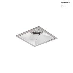 LED Einbaudownlight APOLLO MIDI, 55, 14,5W, 1869lm, IP20, 230V, CRI > 90, quadratisch, 3000K, silber