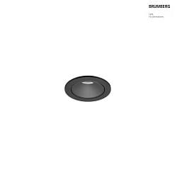 Plafonnier encastr DIOS MICRO rond, direct IP20, noir 