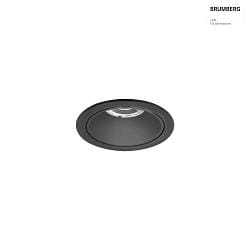 Plafonnier encastr DIOS MINI rond, direct IP20, noir gradable