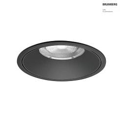 ceiling recessed luminaire DIOS MEGA round, direct IP20, black dimmable