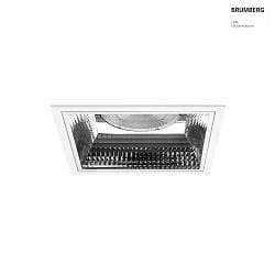 ceiling recessed luminaire APOLLO MAXI square, direct IP20, transparent, white 