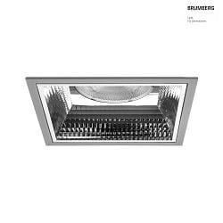 LED Einbaudownlight APOLLO MEGA, 55, 24W, 3008lm, IP20, 230V, CRI > 90, quadratisch, 3000K, silber