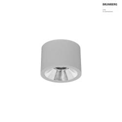 downlight APOLLO MIDI smooth, round, DALI controllable IP20, powder coated, silver dimmable
