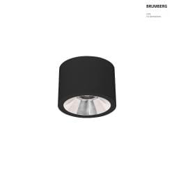 downlight APOLLO MIDI smooth, round, DALI controllable IP20, powder coated, black dimmable
