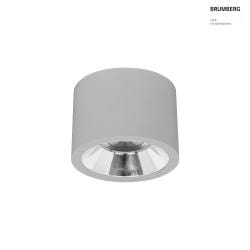 LED Aufbau-Downlight APOLLO MAXI,  20.8cm, Reflektor glatt, CRi >90, UGR <19, DALI, 20.5W 3000K 55, silber