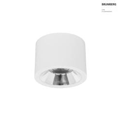 LED Aufbau-Downlight APOLLO MAXI,  20.8cm, Reflektor glatt, CRi >90, UGR <19, schaltbar, 20.5W 3000K 55, wei