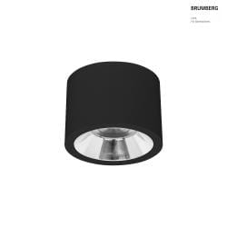 Downlight APOLLO MAXI lisse, rond, commutable IP20, couvert de poudre, noir 