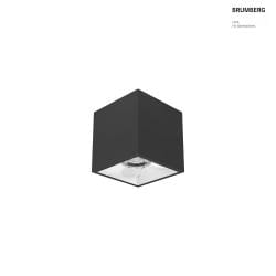 downlight APOLLO MIDI square, smooth, DALI controllable IP20, powder coated, black dimmable