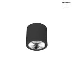 Downlight APOLLO MIDI rotondo, controllabile da DALI, sfaccettato IP20, verniciato a polvere, nero dimmerabile