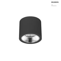 Downlight APOLLO MAXI rotondo, controllabile da DALI, sfaccettato IP20, verniciato a polvere, nero dimmerabile