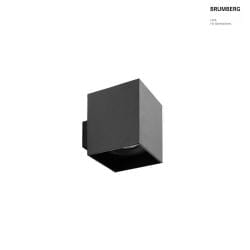 wall luminaire M1 down, square, rigid, flush, recessed IP20, powder coated, black matt dimmable