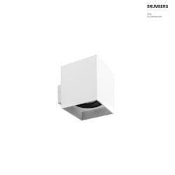 wall luminaire M1 down, square, rigid, flush, recessed IP20, powder coated, white matt dimmable