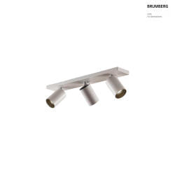 spotlight bar TAGES 3 flames, square, long GU10 IP20, white matt dimmable