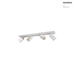 Luminaire de plafond TAGES 4 flammes, angulaire, langue GU10 IP20, blanc mat gradable