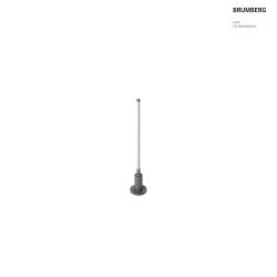 Lampe  piquet de terre VITI petit, rayonnement latral, commutable IP65, couvert de poudre, gris graphite 