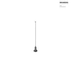 gorund spike luminaire VITI lateral light direction, medium, switchable IP65, powder coated, graphite grey 