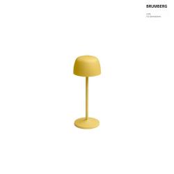 Lampada da tavolo a batteria ROSS IP54, giallo dimmerabile