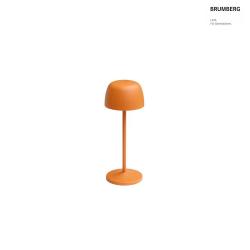 battery table lamp ROSS IP54, orange dimmable