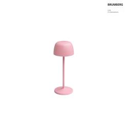 Lampada da tavolo a batteria ROSS IP54, rosa dimmerabile