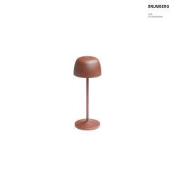 battery table lamp ROSS IP54, brown dimmable