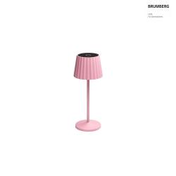 Lampada da tavolo a batteria REIRO IP54, rosa dimmerabile