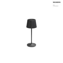 Lampe de table  accu REIRO IP54, noir gradable