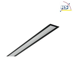 Recessed LED profile BIRO40, 230V AC, 227.8 x 5.9, UGR<19, microprismatic, CRi >90, On/Off, 35.8W 3000K, silver