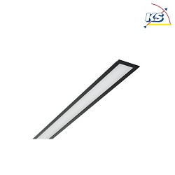 Recessed LED profile BIRO40, 230V AC, 115.8 x 5.9, UGR<25, satined, CRi >90, On/Off, 31.4W 3000K, white