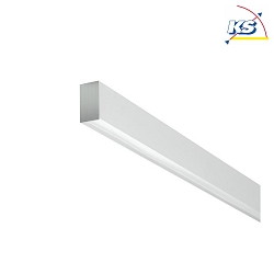 LED Aufbau-Profilleuchte BIRO40, 230V AC, 114.4 x 4 x 7.5cm, UGR<19, mikroprismatisch, CRi >90, schaltbar, 17.9W 3000K, silber