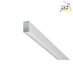 LED Aufbau-Profilleuchte BIRO40, 230V AC, 114.4 x 4 x 7.5cm, UGR<25, satiniert, CRi >90, schaltbar, 31.4W 3000K, silber