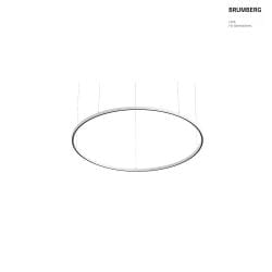 Luminaire  suspension DEVON  180CM pour VDU, contrlable par Bluetooth IP20, couvert de poudre, blanc mat gradable