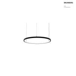 Luminaire  suspension ANDROS IN  80CM contrlable par Bluetooth IP20, couvert de poudre, noir mat gradable