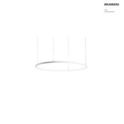 LED Pendelleuchte ANDROS IN, Ringform,  120cm, CRi >90, UGR <22, Casambi dimmbar, 90W 3000K, strukturwei