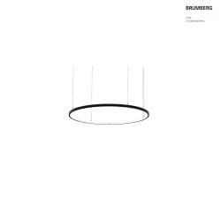 LED Pendelleuchte ANDROS IN, Ringform,  120cm, CRi >90, UGR <22, Casambi dimmbar, 90W 3000K, strukturschwarz