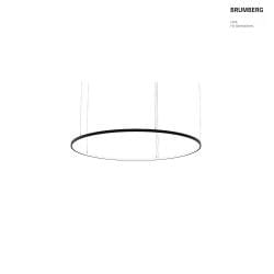 LED Pendelleuchte ANDROS IN, Ringform,  180cm, CRi >90, UGR <22, Casambi dimmbar, 130W 3000K, strukturschwarz