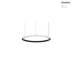 LED Pendelleuchte ANDROS OUT, Ringform,  80cm, CRi >90, UGR <22, Casambi dimmbar, 60W 3000K, strukturschwarz