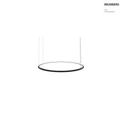 Luminaire  suspension ANDROS OUT  120CM contrlable par DALI IP20, couvert de poudre, noir mat gradable