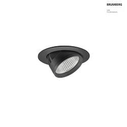 Apparecchio da incasso a soffitto ARTEMIS MICRO rotondo, diretto IP20, nero dimmerabile