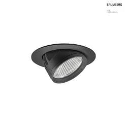 Plafonnier encastr ARTEMIS MIDI rond, direct IP20, noir gradable